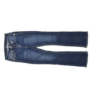 Miss Me Women's Regular Size 28 Chloe Bootcut Jeans Y2K Accents Cotton Blue